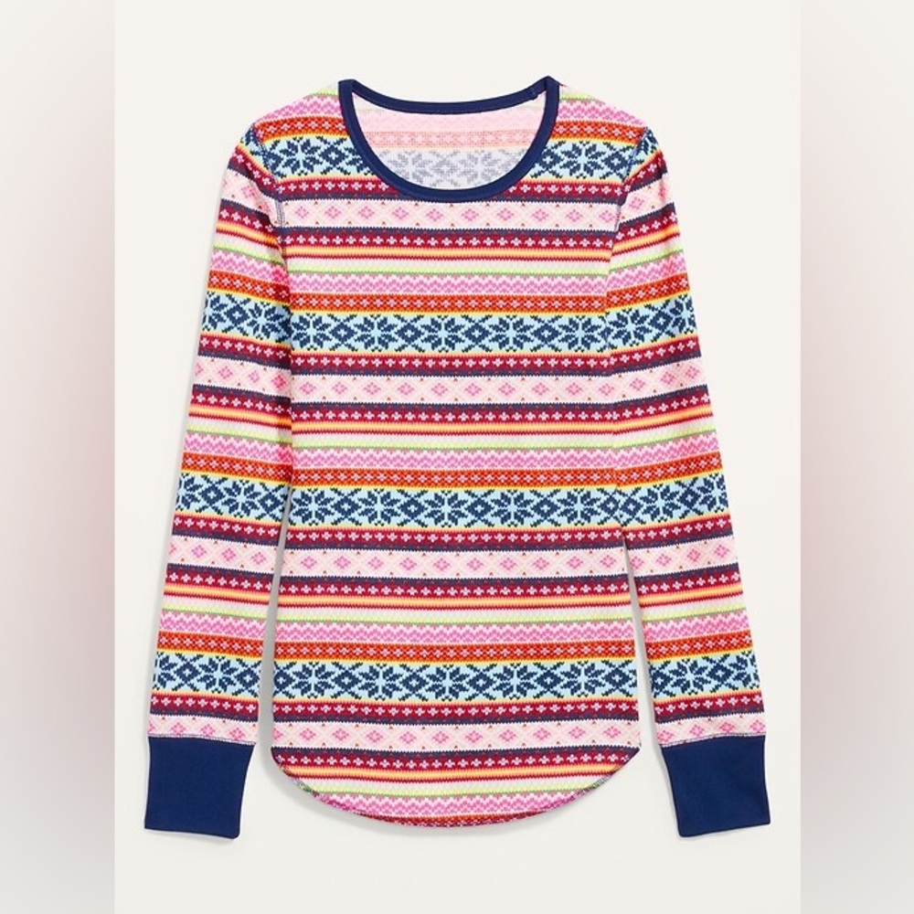 BNWT OLD NAVY FAIR ISLE VIBRANT THERMAL WAFFLEKNIT